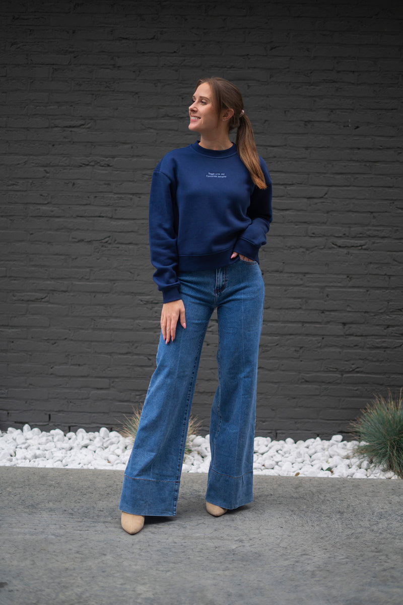 NOT YOUR CUP OF TEA WIDE LEG JEANS