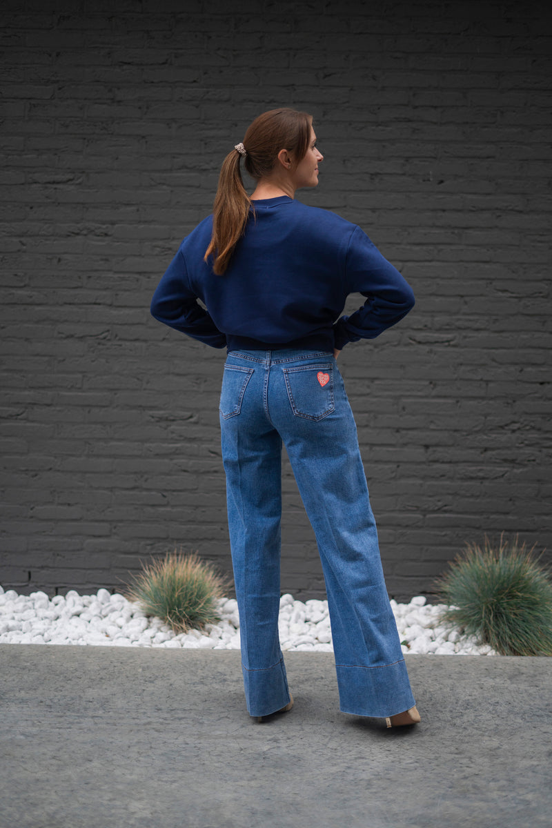 NOT YOUR CUP OF TEA WIDE LEG JEANS