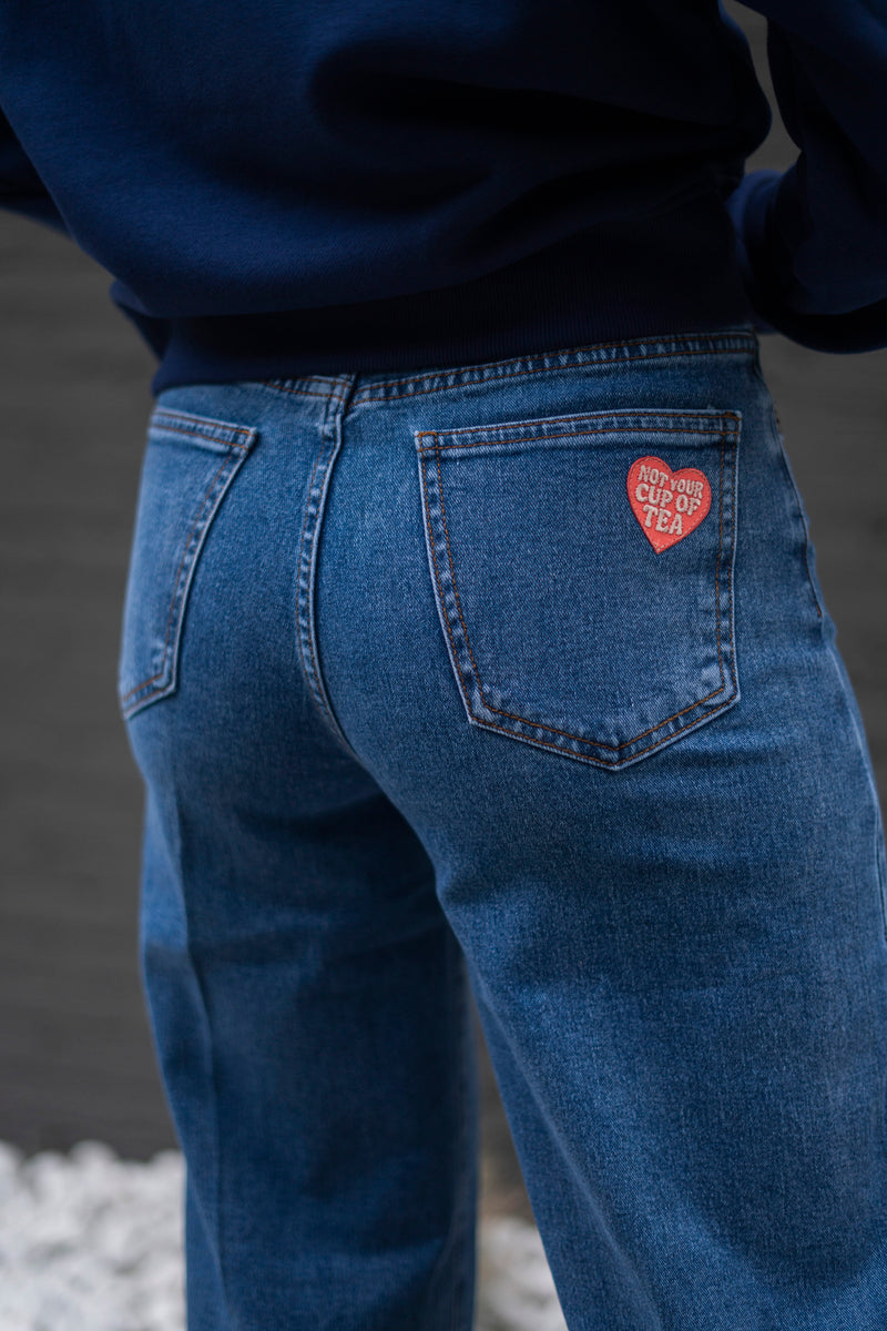 NOT YOUR CUP OF TEA WIDE LEG JEANS