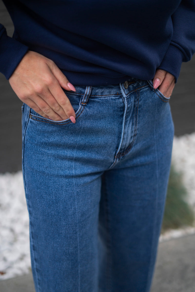 NOT YOUR CUP OF TEA WIDE LEG JEANS