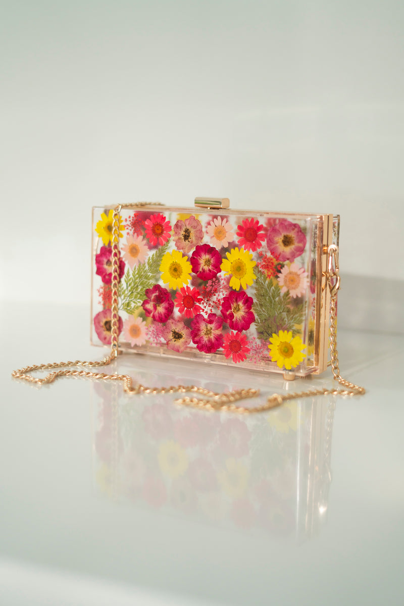 GARDEN FLOWER FLORAL CLUTCH
