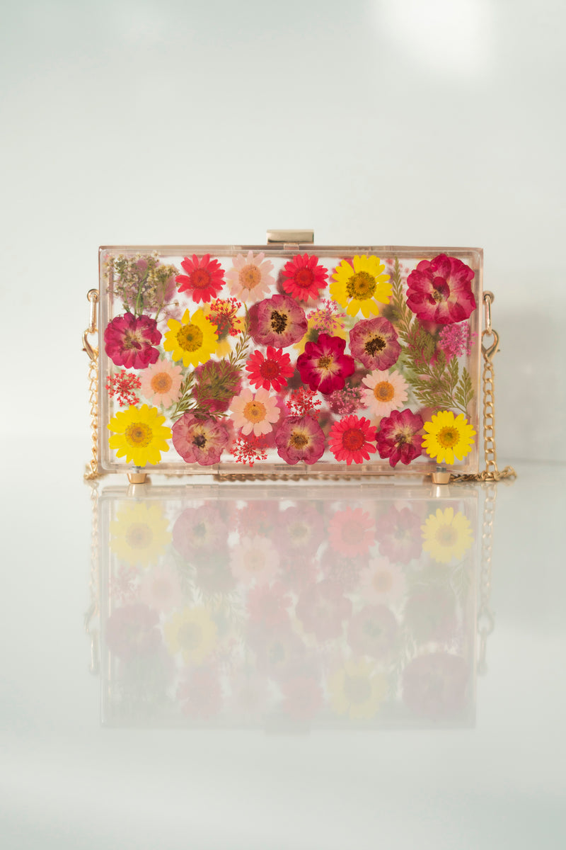 GARDEN FLOWER FLORAL CLUTCH