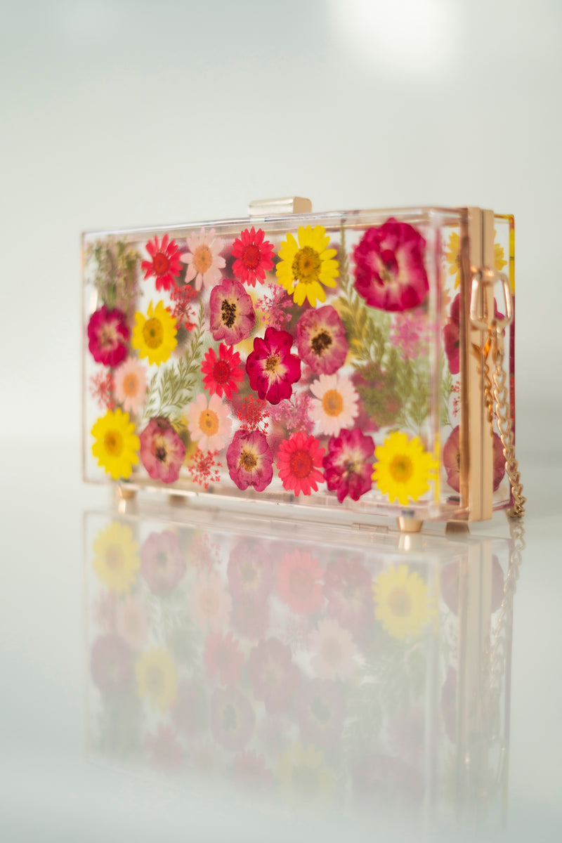 GARDEN FLOWER FLORAL CLUTCH