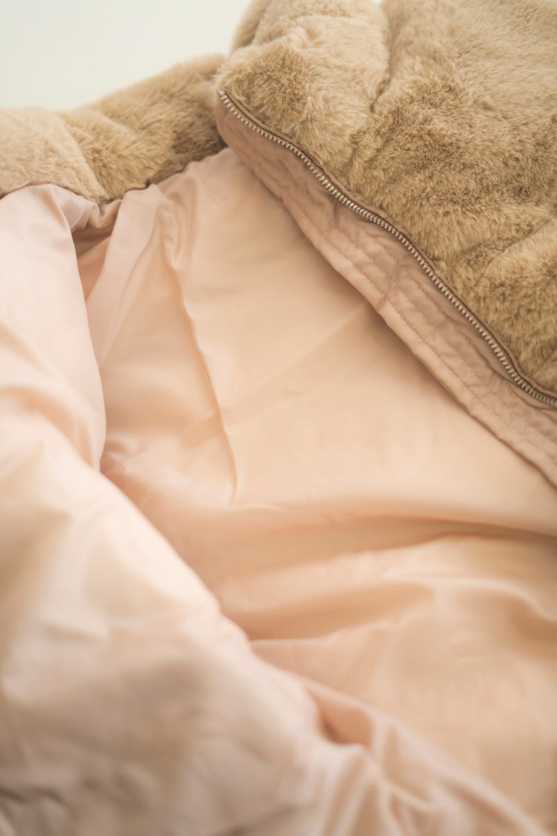 FAUX FUR PUFFER JACKET