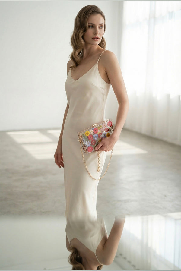 FLOWER FIELD FLORAL CLUTCH