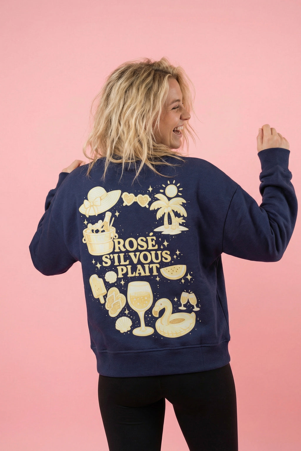 2026 ROSE NAVYBLUE SWEATER – By Margaux