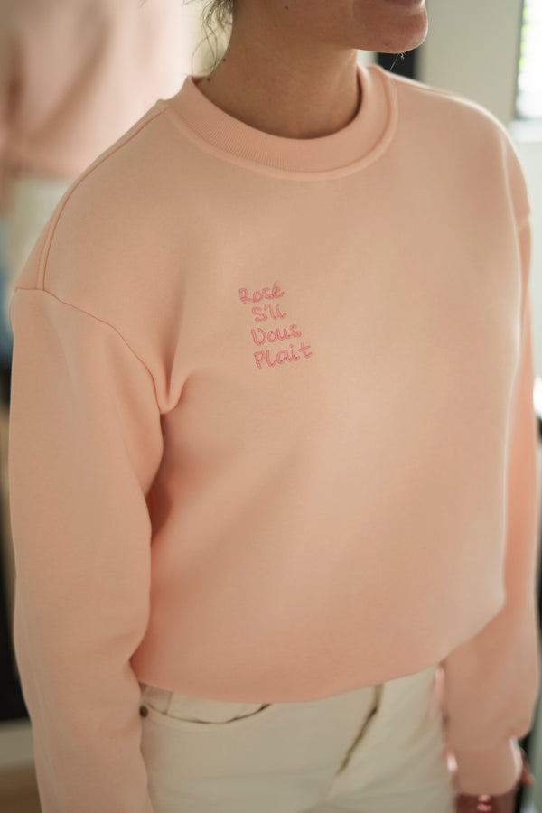 ROSÉ S’IL VOUS PLAIT PINK SWEATER