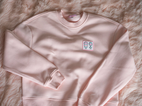 FROM AM TO PM PINK SWEATER