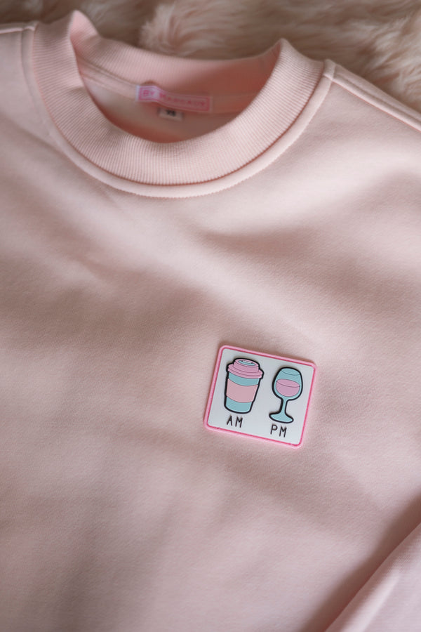 FROM AM TO PM PINK SWEATER