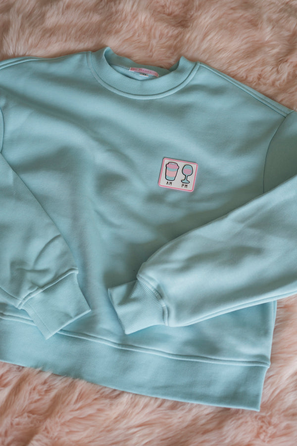 FROM AM TO PM BLUE SWEATER