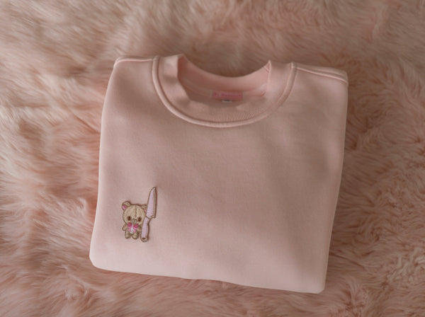 CUTE BUT PSYCHO PINK SWEATER