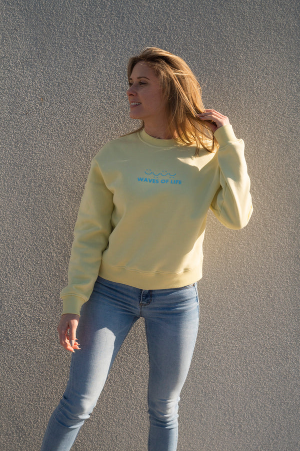 WAVES OF LIFE YELLOW SWEATER
