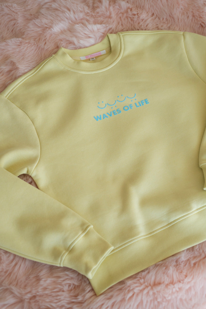 WAVES OF LIFE YELLOW SWEATER