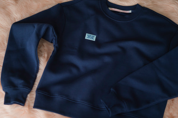TOO CLOSE BLUE SWEATER